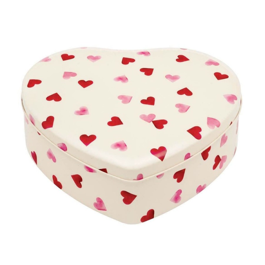 Kitchen & Dining Carousel Shop | Emma Bridgewater Pink Hearts Large Storage Tin | Heart Shaped Pink Kitchen Tin