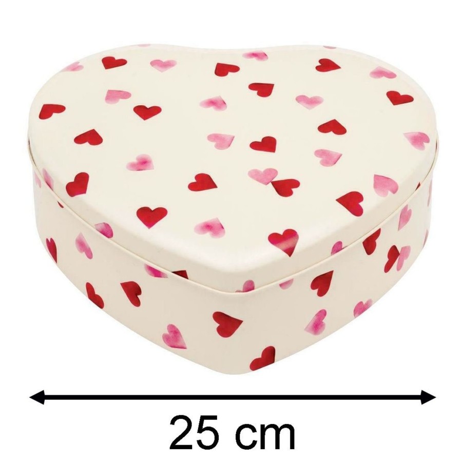 Kitchen & Dining Carousel Shop | Emma Bridgewater Pink Hearts Large Storage Tin | Heart Shaped Pink Kitchen Tin