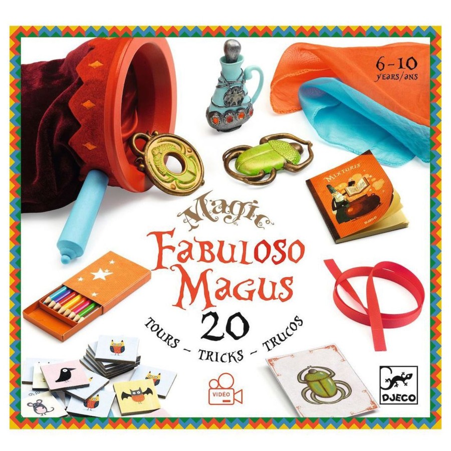 Baby & Child Carousel Shop Games & Puzzles | Djeco Dj09962 Magic Box Fabuloso Magus Childs Magic Set 20 Magic Tricks For Kids