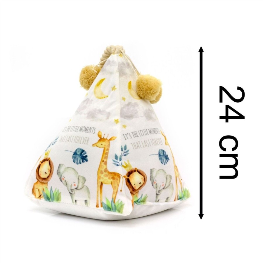 Baby & Child Carousel Shop Room Decor & Storage | White Plush Baby Animal Nursery Doorstop | Children'S Plush Safari Door Stop