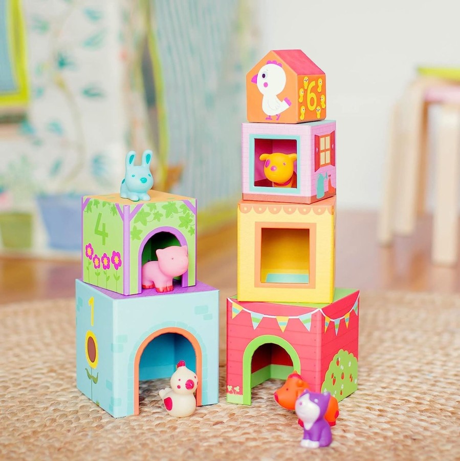 Baby & Child Carousel Shop Djeco | Djeco Dj09108 Topanifarm The Farm-Tastic Stacking Game For Little Explorers