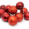 Celebrations Carousel Shop | 10 Piece Led Red Bauble Ball Garland Light String Chain Christmas Decoration