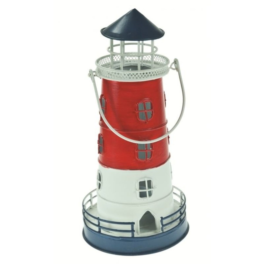 Home Accessories Carousel Shop Bathroom Accessories | Metal Lighthouse Tealight Candle Holder ~ Charming Nautical Tea Light Candle Pot