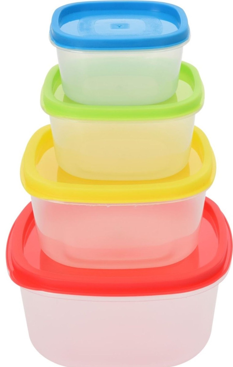 Kitchen & Dining Carousel Shop | Set Of 4 Airtight Food Storage Containers With Lids Stackable Boxes - Square