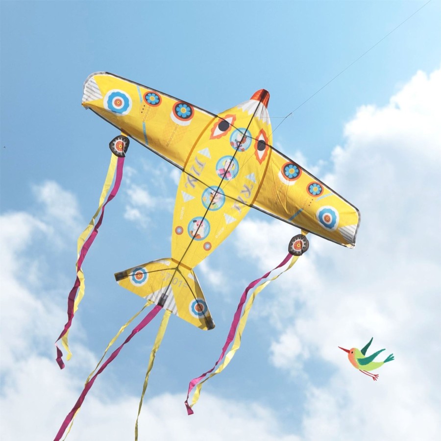 Baby & Child Carousel Shop Outdoor Toys | Djeco Dj02161 Maxi Plane Flying Kite | Easy Fly Large Aeroplane Giant Kite