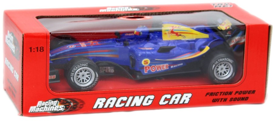 Baby & Child Carousel Shop Pretend Play | Racing Machines Plastic Pull Back Friction F1 Racing Car With Sound 1:18 ~ Blue