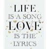 Home Accessories Carousel Shop Signs & Plaques | Gold Wooden Love Sign Wall Hanging Plaque 15Cmx20Cm ~ Life Is A Song