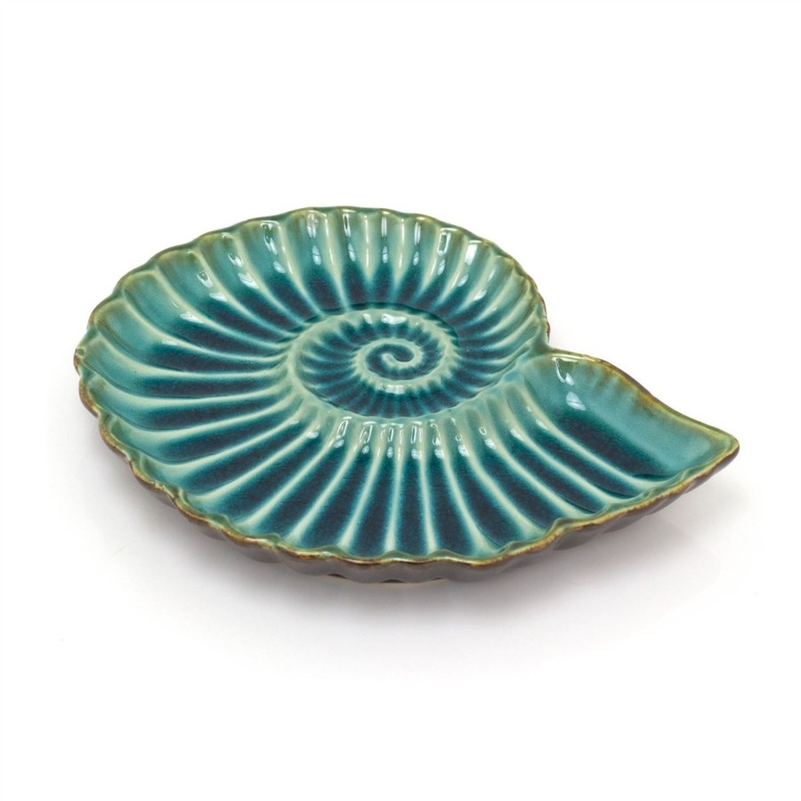 Home Accessories Carousel Shop Bathroom Accessories | Nautical Decorative Display Dish | Ammonite Fossil Trinket Jewellery Dish