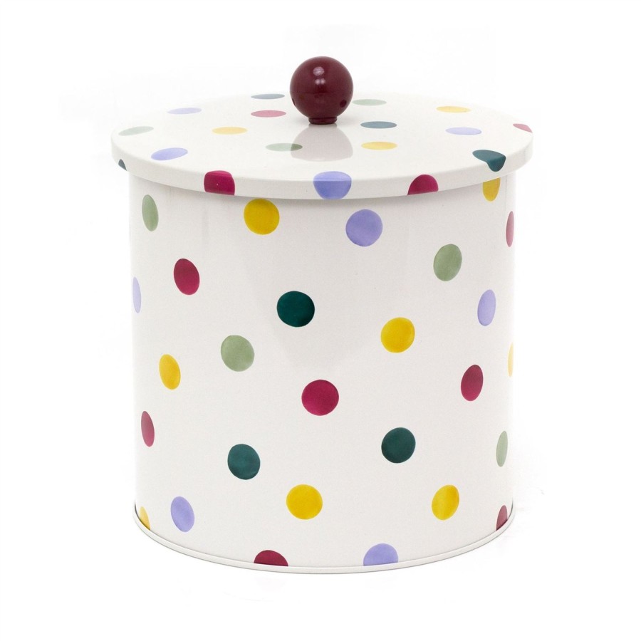 Kitchen & Dining Carousel Shop | Emma Bridgewater Polka Dot Biscuit Barrel | Airtight Biscuit Tin With Lid