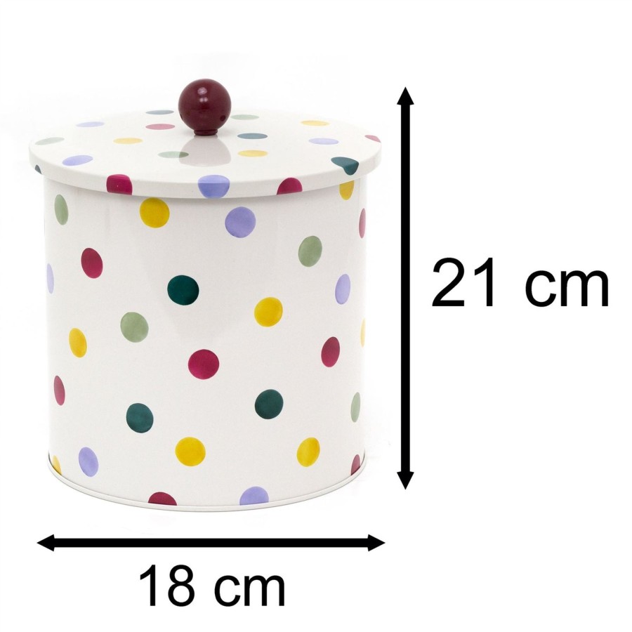 Kitchen & Dining Carousel Shop | Emma Bridgewater Polka Dot Biscuit Barrel | Airtight Biscuit Tin With Lid