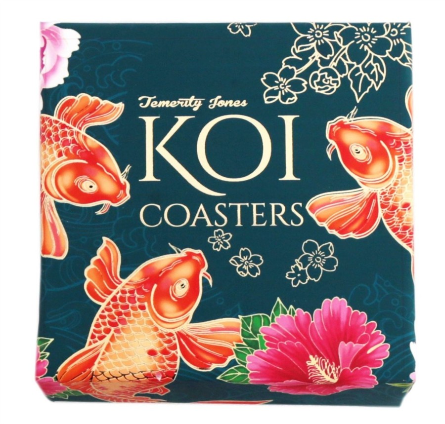 Kitchen & Dining Carousel Shop | Pack Of 6 Gorgeous Bright Koi Fish Coaster For Drinks ~ Coffee Table Mats