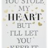 Home Accessories Carousel Shop Wall Decor & Mirrors | Gold Wooden Love Sign Wall Hanging Plaque 30Cmx40Cm ~ You Stole My Heart