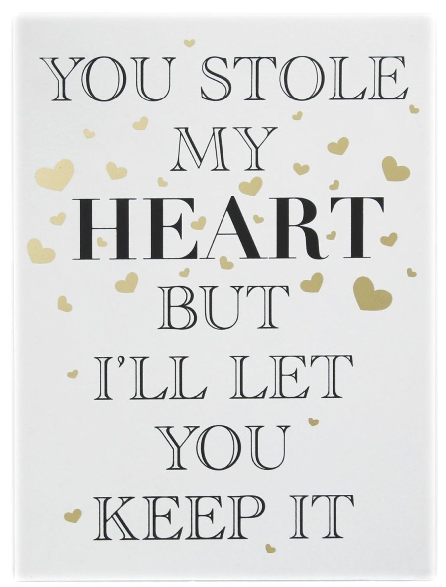 Home Accessories Carousel Shop Wall Decor & Mirrors | Gold Wooden Love Sign Wall Hanging Plaque 30Cmx40Cm ~ You Stole My Heart