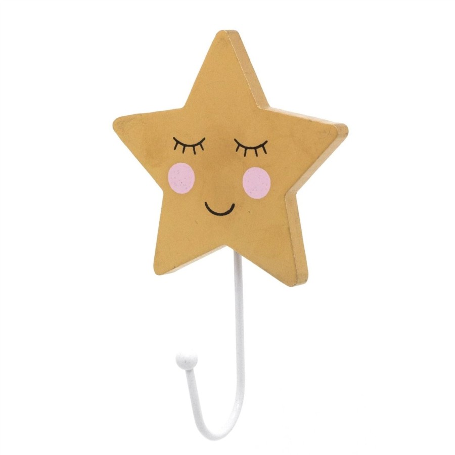 Baby & Child Carousel Shop Room Decor & Storage | Childrens Decorative Wall Hook | Childs Bedroom Nursery Novelty Wall Hook - Star