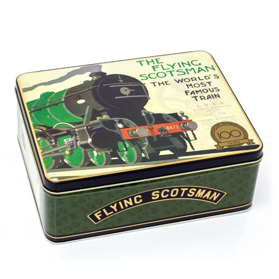 Kitchen & Dining Carousel Shop | The Flying Scotsman Deep Rectangle Storage Tin | Decorative Steam Train Tin 20Cm