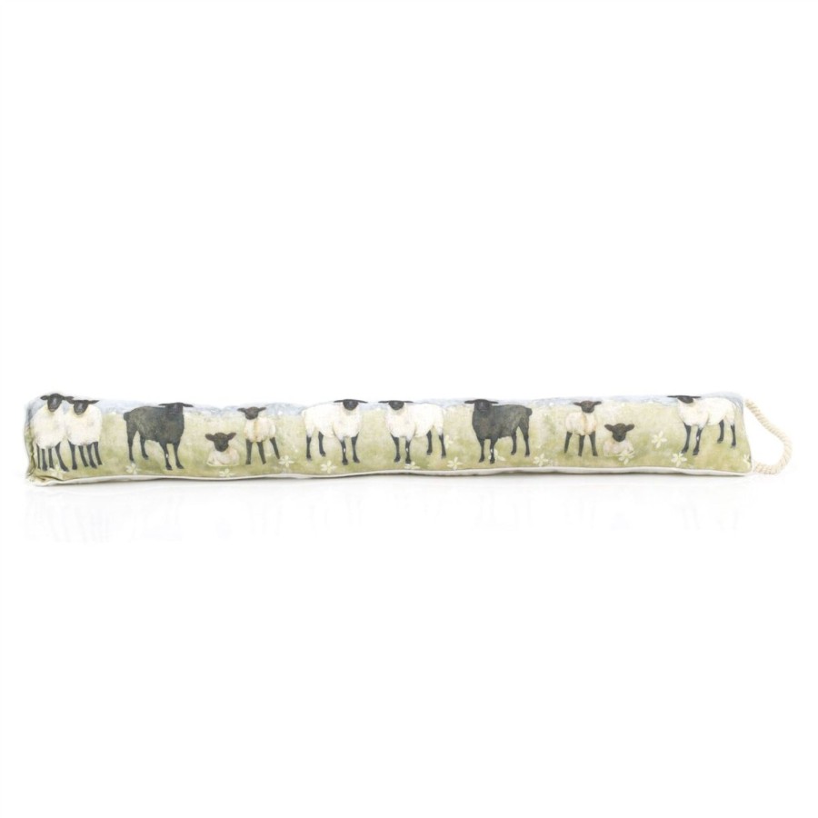 Home Accessories Carousel Shop Draught Excluders | 94Cm Countryside Sheep Flock Fabric Door Draught Excluder | Meadow Draft Excluder Door Cushion | Draft Insulator Door Draught Cushion