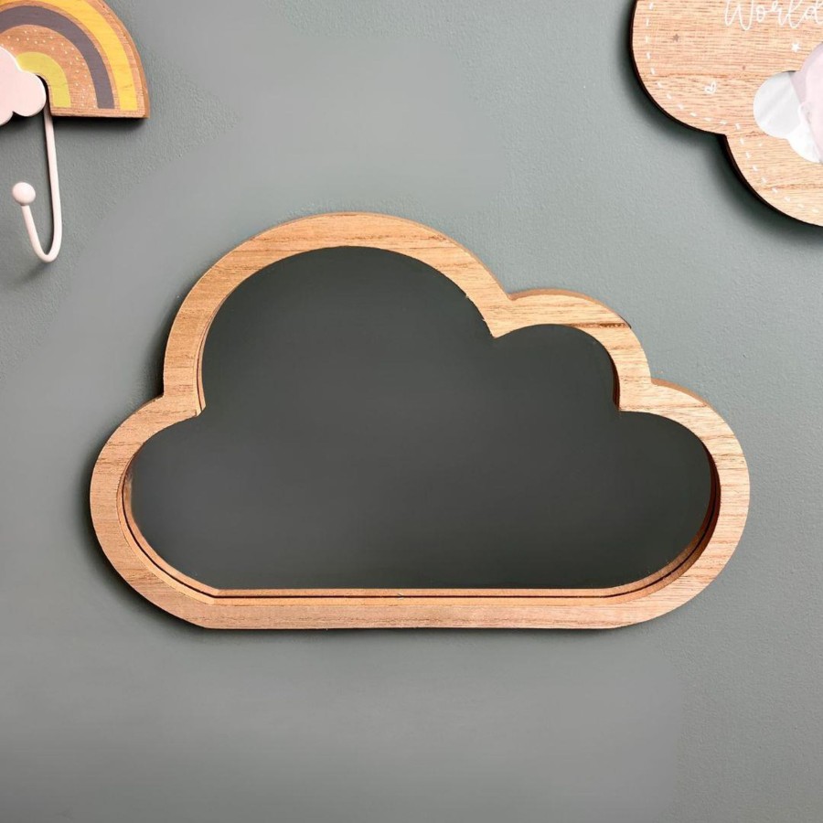 Baby & Child Carousel Shop Room Decor & Storage | Wooden Cloud Shaped Mirror | Kids Bedroom Wall Decor Hanging Nursery Mirror 34Cm