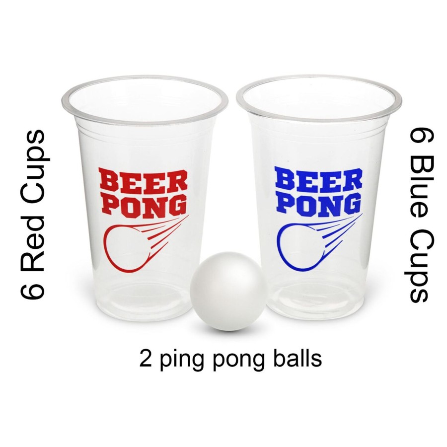 Kitchen & Dining Carousel Shop | 14 Piece Adult Beer Pong Drinking Game | Classic Drinking Games For Adults Beer Pong Set | Drinking Game Beer Pong Party Games For Adults