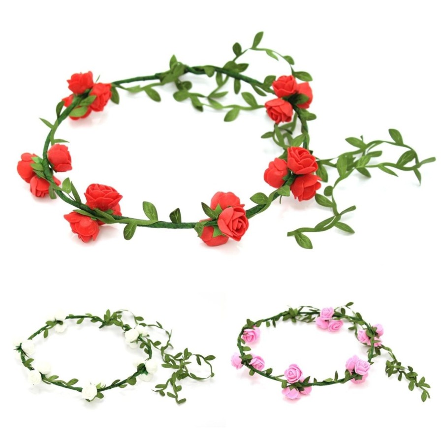 Baby & Child Carousel Shop Dressing Up | Rose Flower Hair Headband Headdress Garland Crown For Wedding, Parties, Festival ~ Colour Varies