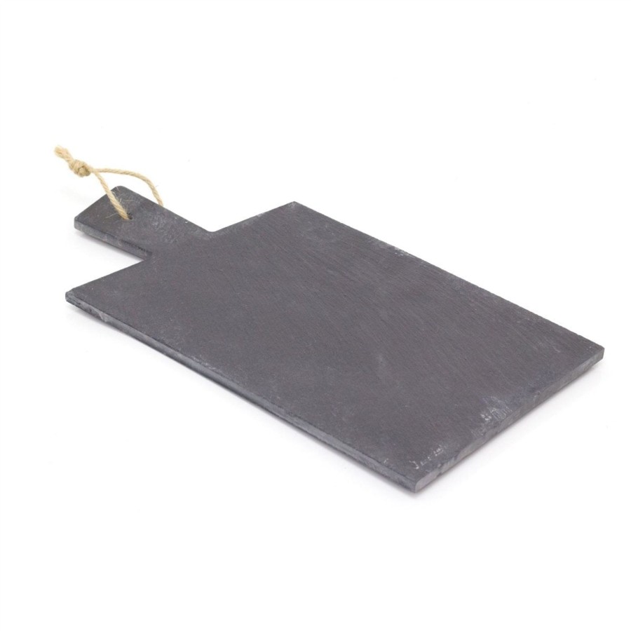 Kitchen & Dining Carousel Shop | 24Cm Natural Slate Serving Platter Chopping Board | Slate Serving Tray Grazing Board Slate | Cheese Board Snack Serving Board