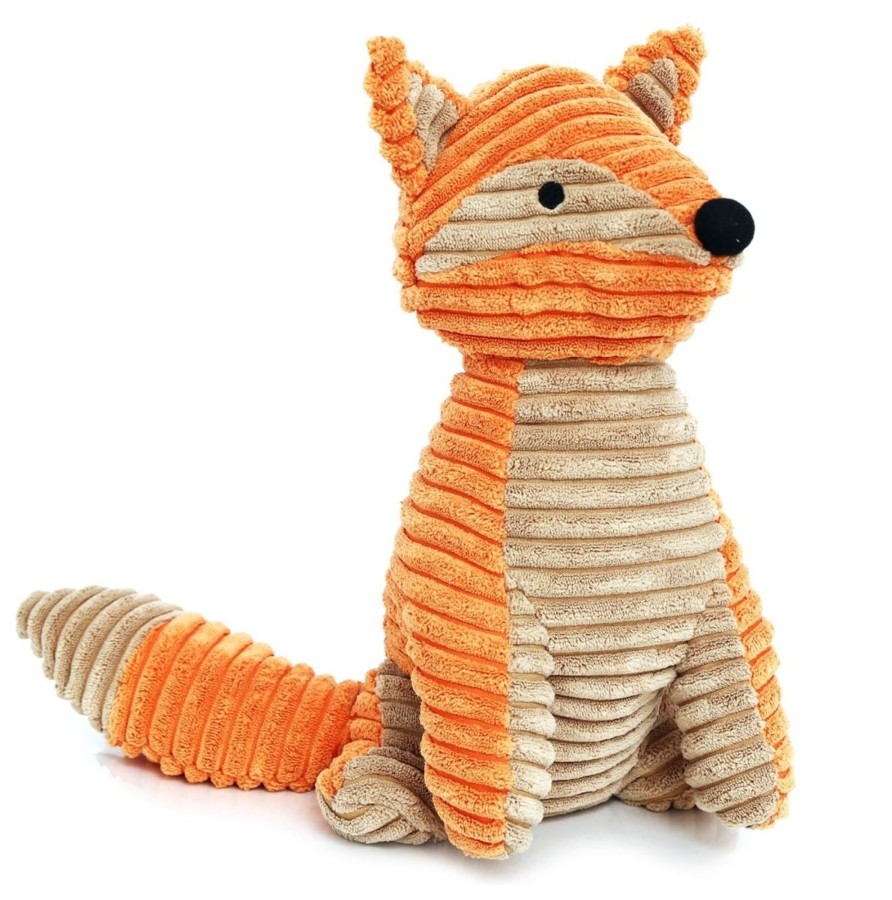 Home Accessories Carousel Shop Animal Doorstops | Chunky Ribbed Orange Brown Decorative Fox Animal Novelty Doorstop