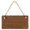 Home Accessories Carousel Shop Signs & Plaques | Novelty Wooden Man Shed Plaque Hanging Sign Decoration