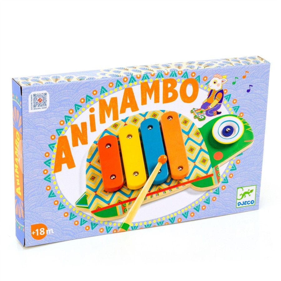 Baby & Child Carousel Shop Baby & Preschool Toys | Djeco Dj06034 Animambo Turtle Cymbal & Xylophone | Kids Musical Toy Instrument