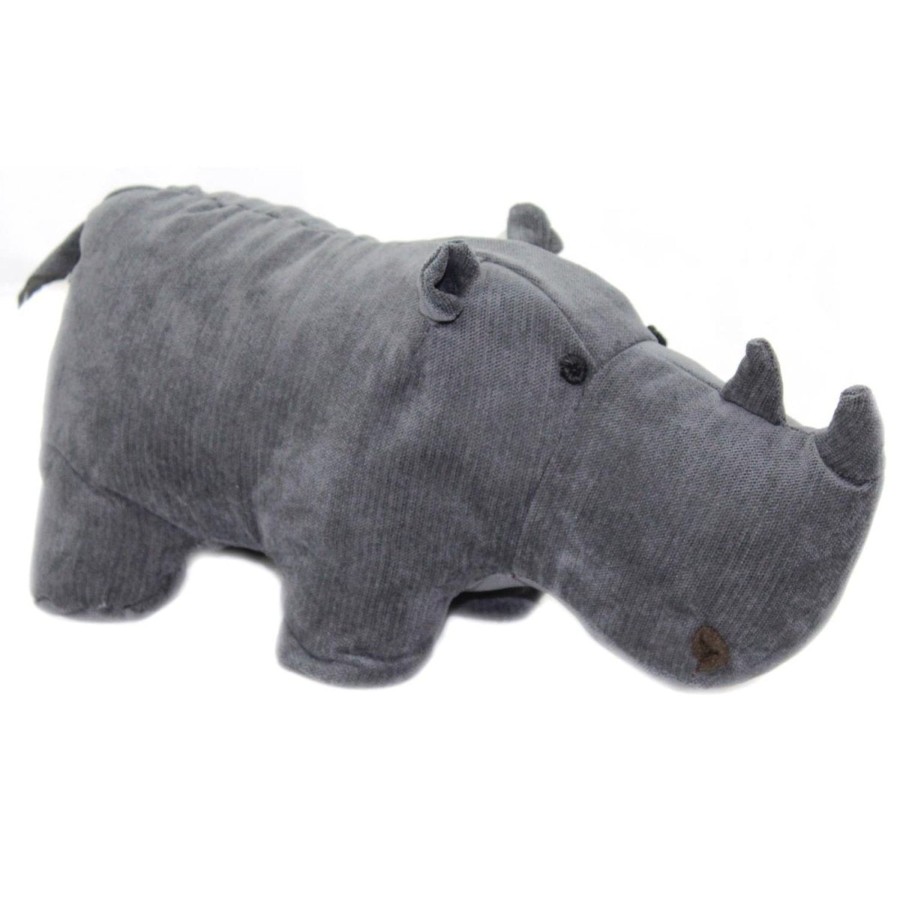 Home Accessories Carousel Shop Animal Doorstops | Take Me Home Rhinoceros Doorstop 30Cm ~ Grey Rhino Wildlife Animal Novelty Door Stop