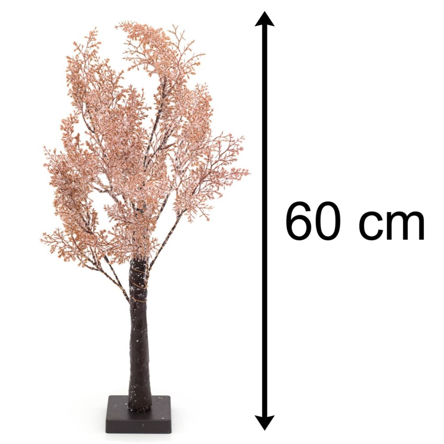 Celebrations Carousel Shop | 60Cm Led Tree Snow Dusted Light Up Tree | Led Lit Tree Battery Operated Silhouette Tree Light | Pre Lit Twig Tree