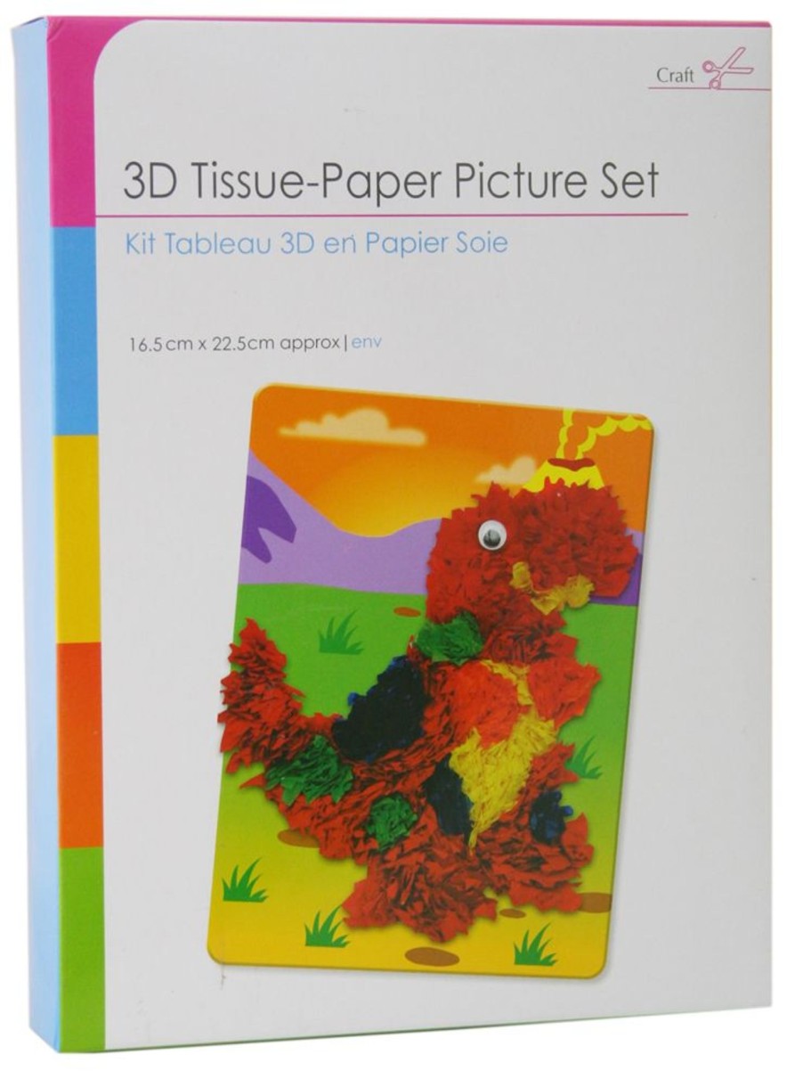 Baby & Child Carousel Shop Arts & Crafts | Create Your Own 3D Tissue Picture Set ~ Dinosaur