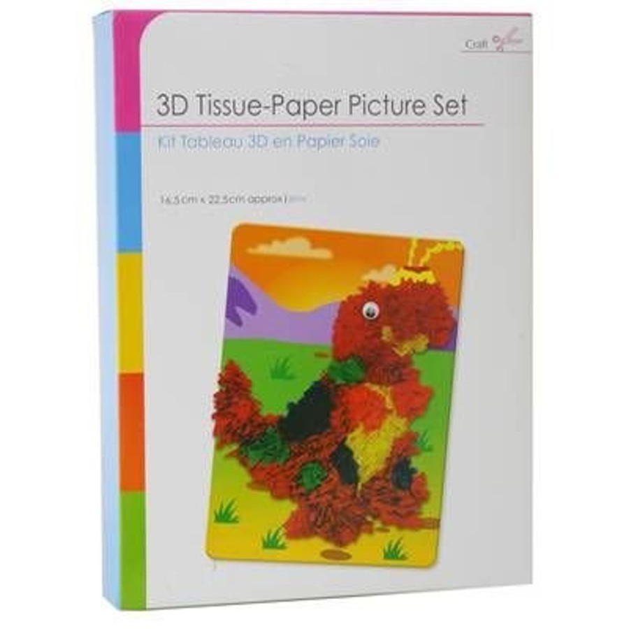 Baby & Child Carousel Shop Arts & Crafts | Create Your Own 3D Tissue Picture Set ~ Dinosaur