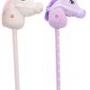 Baby & Child Carousel Shop Soft Toys | Childrens Plush Hobby Horse Unicorn With Sound ~ Unicorn Colour Vary