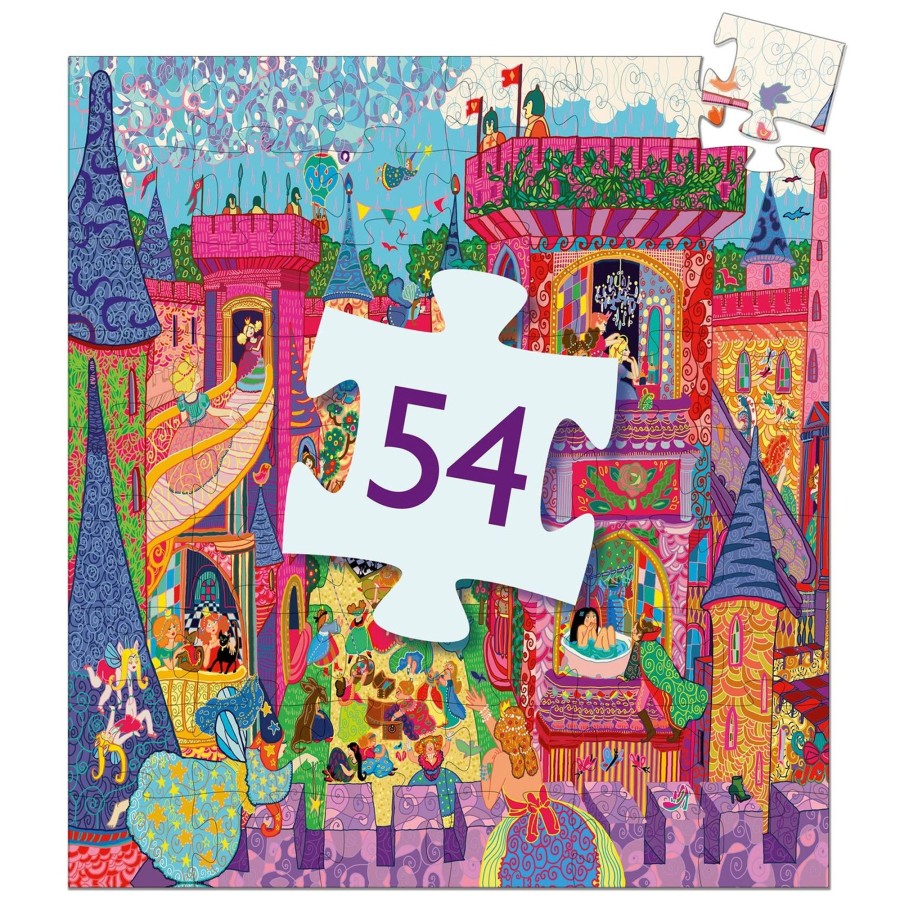 Baby & Child Carousel Shop Djeco | Djeco Dj07246 Silhouette Puzzles Enchanted Fairy Castle Jigsaw Puzzle 54 Pieces