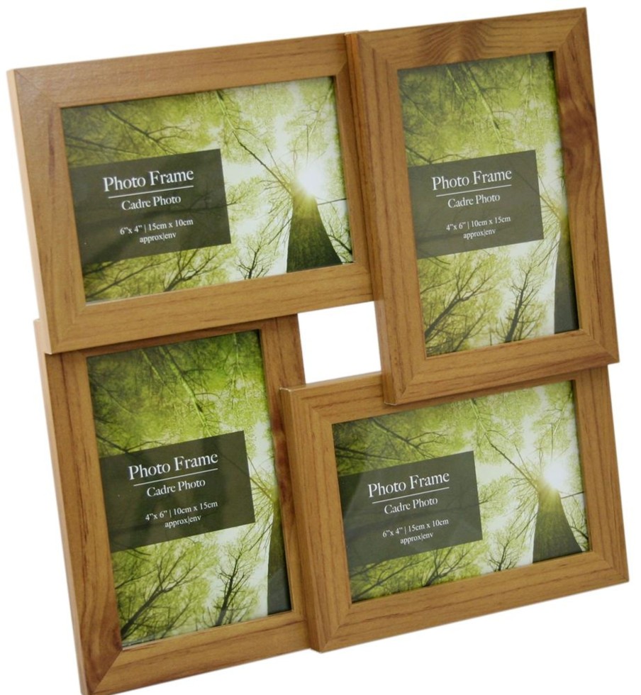 Home Accessories Carousel Shop Photo Frames | 4 Multi Wood Effect Photo Frame