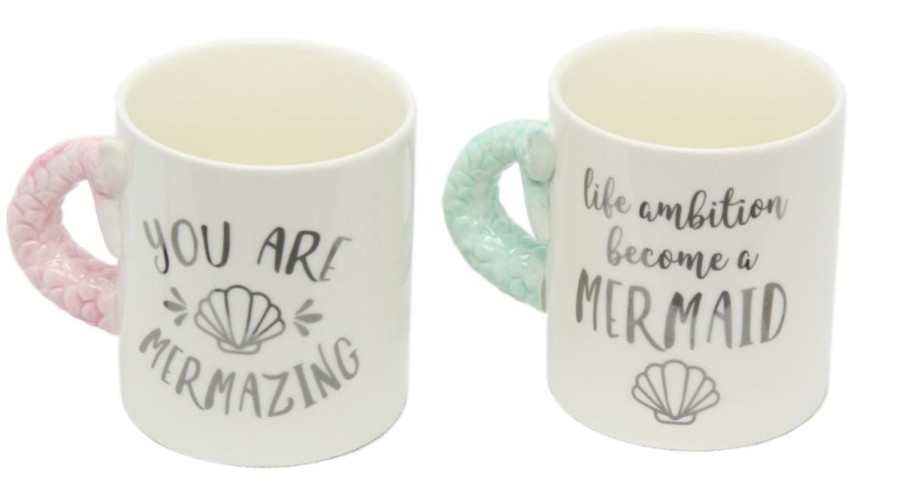 Kitchen & Dining Carousel Shop | Ceramic Pink Mermaid Tail Tea Coffee Mug