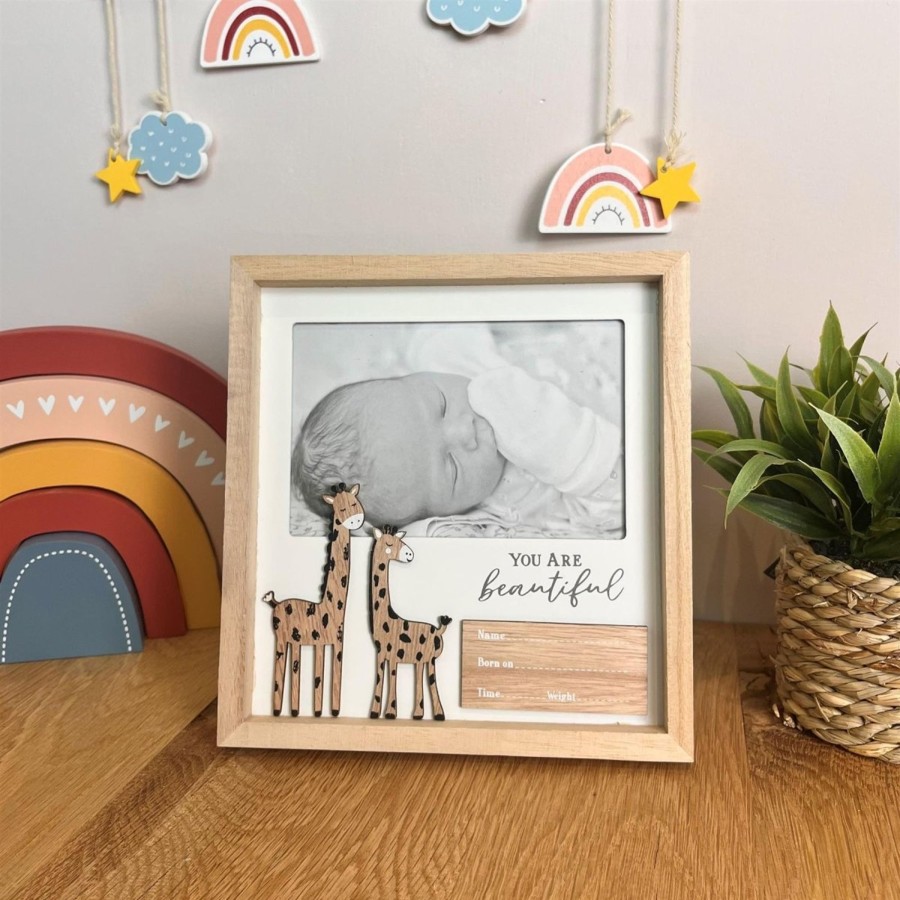 Home Accessories Carousel Shop Photo Frames | You Are Beautiful Wooden Freestanding 6X4 Baby Photo Frame For New Baby Memories