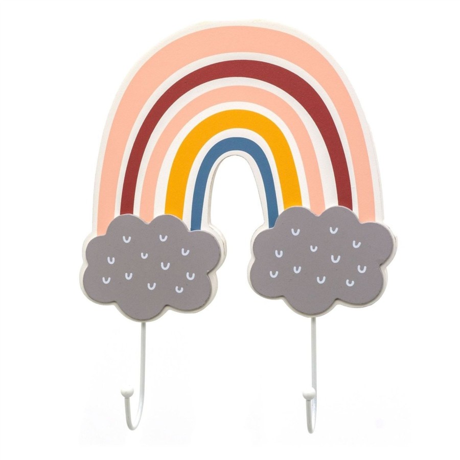 Baby & Child Carousel Shop Room Decor & Storage | Children'S Wooden Rainbow Wall Hooks | Kids Wall Mounted Decorative Coat Hooks