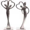 Home Accessories Carousel Shop Ornaments | Beautifully Entwined Couple Figurine Sculpture Silver Metal Love Heart Ornament ~ Design Varies