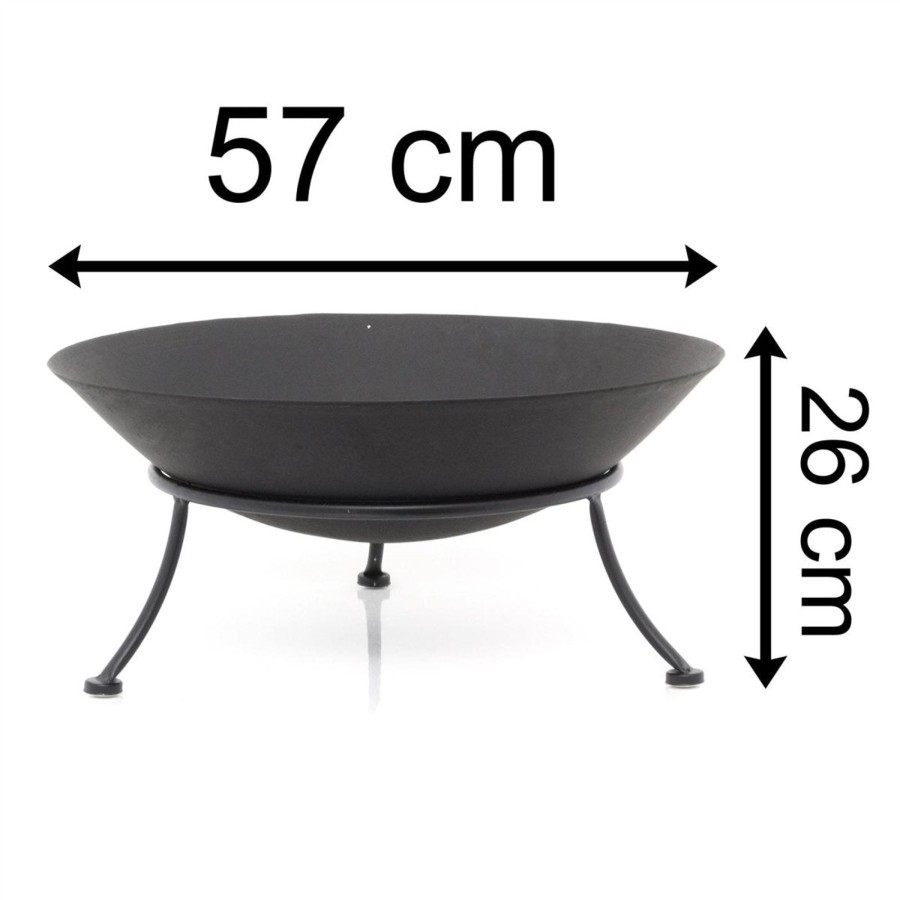 Home Accessories Carousel Shop Garden Decor | 57Cm Cast Iron Fire Pit Round Fire Bowl | Brazier Fire Pit Wood Charcoal Patio Heater | Outdoor Log Burner Camping Fire Pit