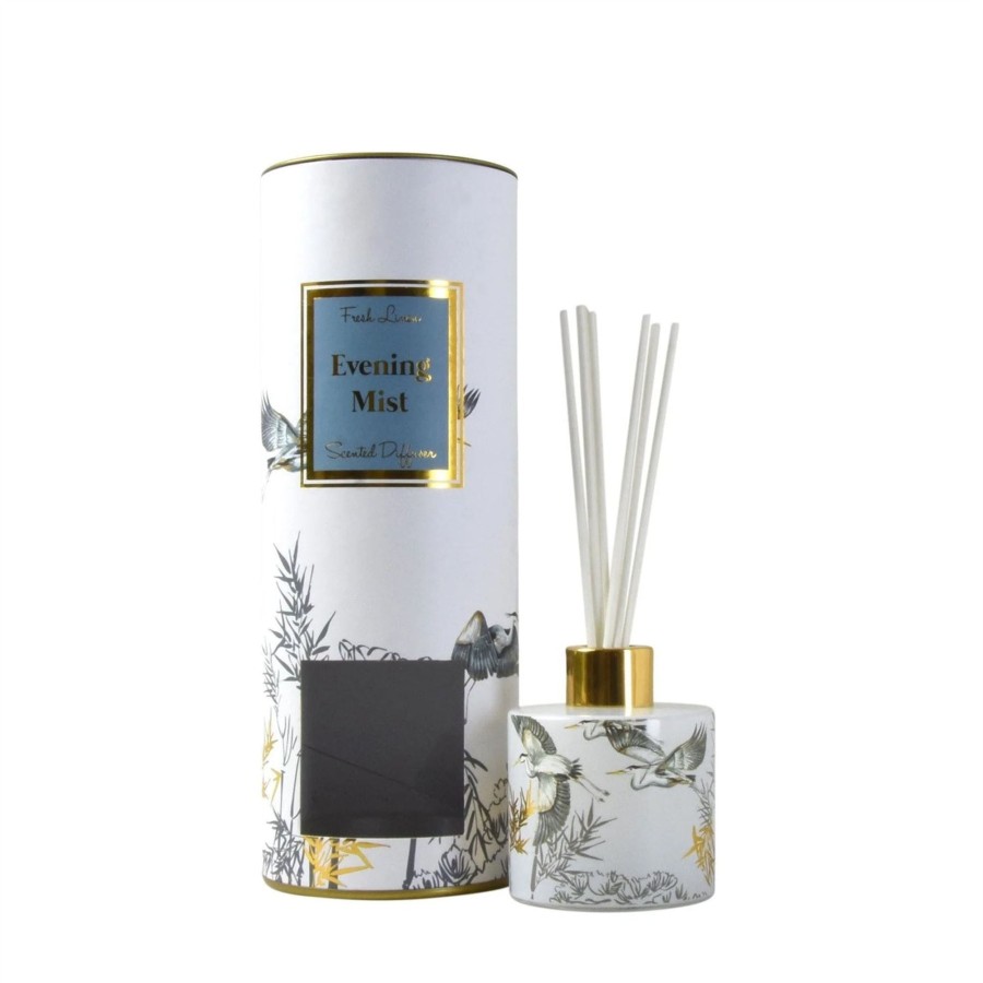 Home Accessories Carousel Shop Oil Burners & Diffusers | Oriental Heron 150Ml Reed Diffuser | Fresh Linen Home Fragrance Room Diffuser