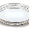 Celebrations Carousel Shop | Silver Effect Mirror Tealight Candle Tray Plate 28Cm