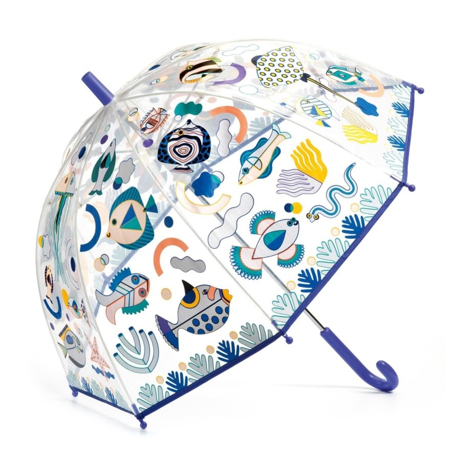 Baby & Child Carousel Shop Djeco | Djeco Dd04710 Colour-Changing Kids Umbrella | Childrens Dome Umbrella - Fishes