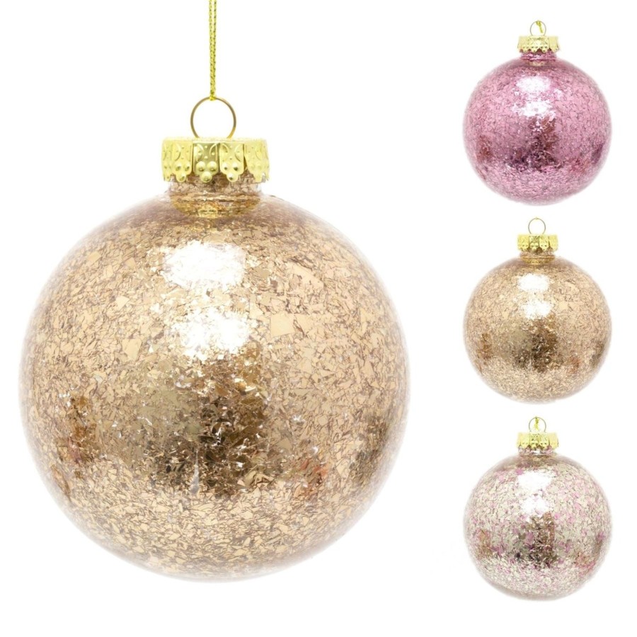 Celebrations Carousel Shop | Confetti Christmas Bauble 10Cm | Deluxe Christmas Ball Tree Decorations | Xmas Bauble Christmas Decor - Colour Varies One Supplied