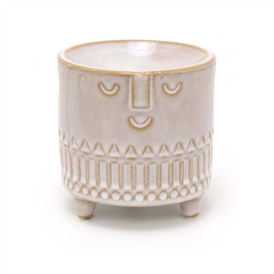 Home Accessories Carousel Shop Oil Burners & Diffusers | Aztec Face Ceramic Essential Oil Fragrance Burner | Oil Burner Tealight Candle Holder | Wax Melt Aromatherapy Lamp