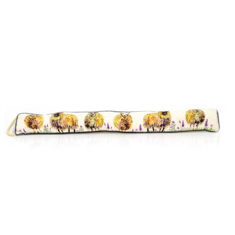 Home Accessories Carousel Shop Draught Excluders | 95Cm Country Meadow Woolly Sheep Fabric Door Draught Excluder | Winter Draft Excluder Door Cushion | Animal Draught Excluder For Doors Door Draught Cushion