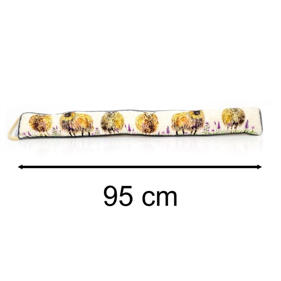 Home Accessories Carousel Shop Draught Excluders | 95Cm Country Meadow Woolly Sheep Fabric Door Draught Excluder | Winter Draft Excluder Door Cushion | Animal Draught Excluder For Doors Door Draught Cushion