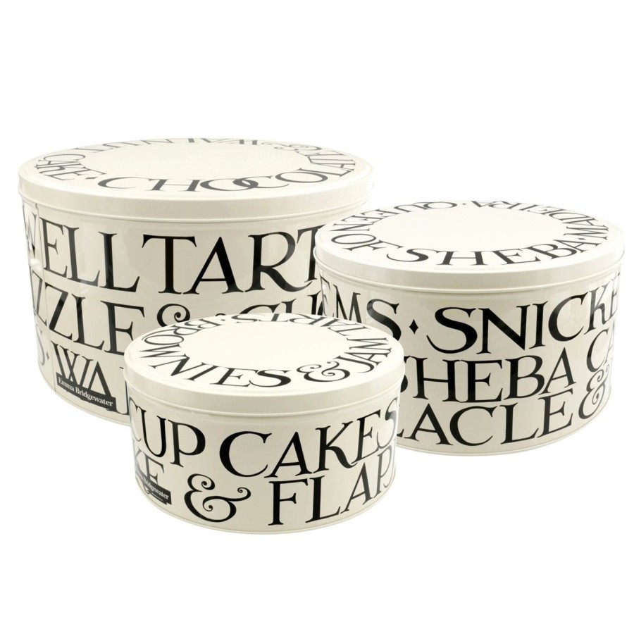 Kitchen & Dining Carousel Shop | Emma Bridgewater Black Toast & Marmalade Set Of 3 Cake Tins | Cake Storage Tins