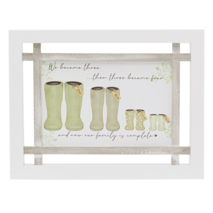 Home Accessories Carousel Shop Wall Decor & Mirrors | Our Family Wellington Boots Family Plaque | Wall Hanging Sign Family Wall Art | Shabby Chic Home Accessories