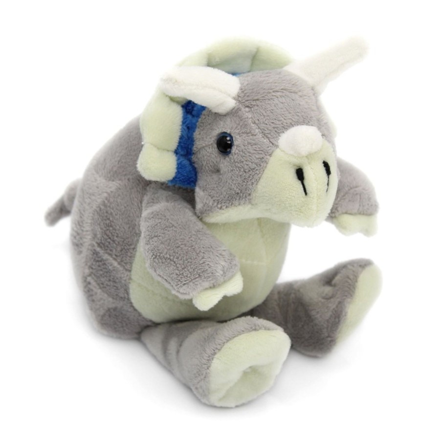 Baby & Child Carousel Shop Soft Toys | Adopt A Dinosaur In An Egg Plush Soft Toy Baby Triceratops ~ Grey Triceratops