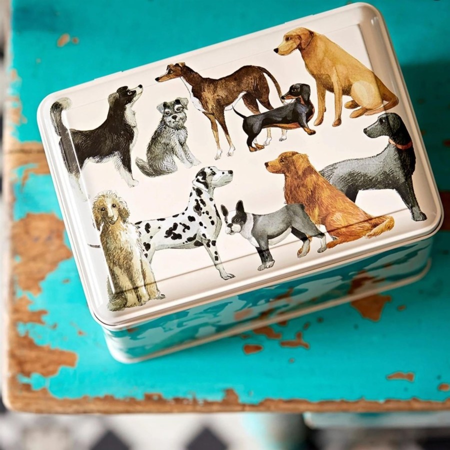 Home Accessories Carousel Shop Boxes & Baskets | Emma Bridgewater - Dogs Rectangle Tin Caddy | Kitchen Canister Storage Caddy Tin